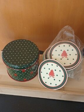 Potpourri Press Christmas Tin & Paper Coasters